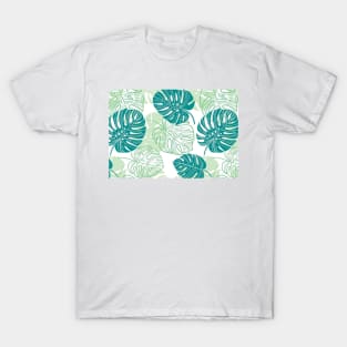 Monstera CIty Green Pattern T-Shirt